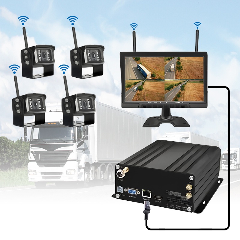 10,1-palčni 4-kanalni brezžični HDD mobilni sistem NVR 10,1-palčni 4-kanalni brezžični HDD mobilni sistem NVR