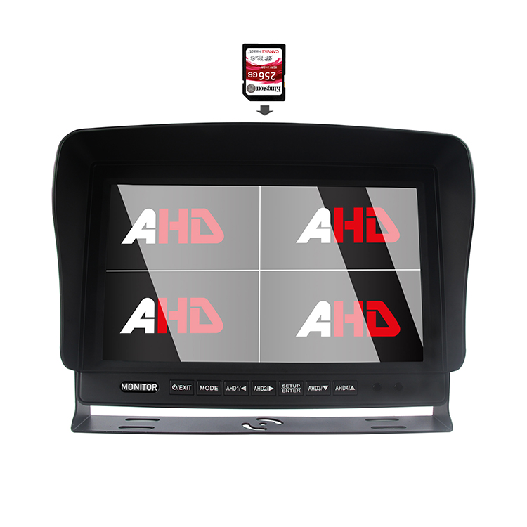 10,1-palčni AHD Quad Split Display SD DVR monitor vozila