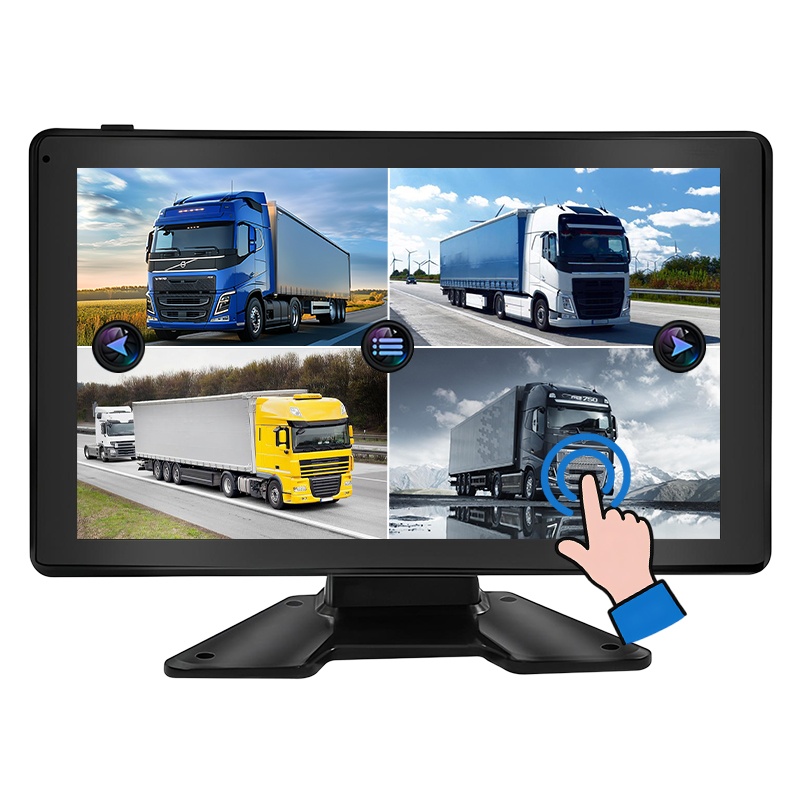 10,1-palčni zaslon na dotik za vozilo Quad View 1080P DVR snemalni monitor