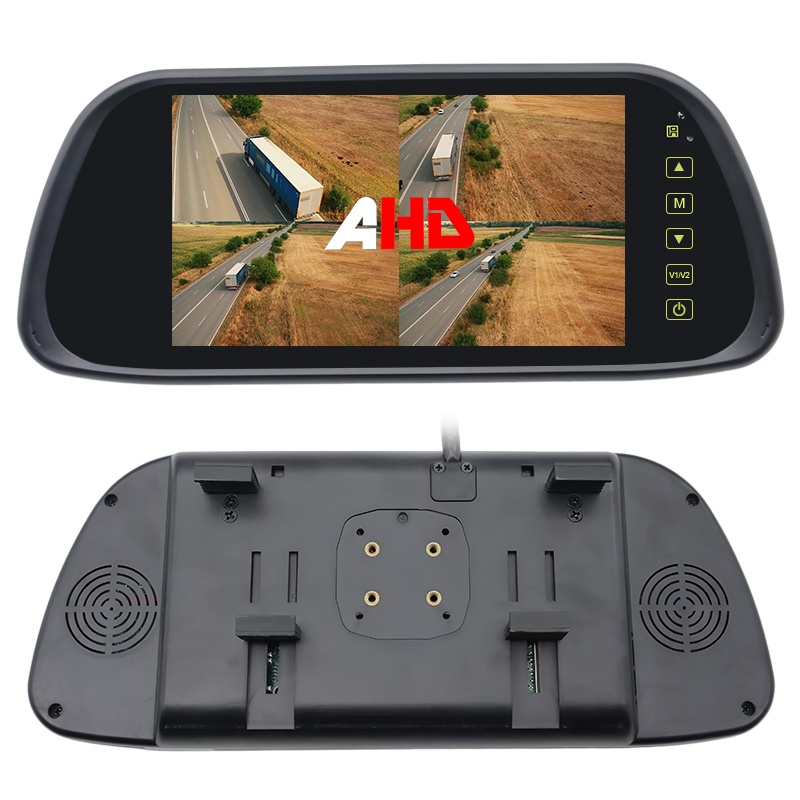 2 v 1 namestitvi 7 -palčni Quad AHD vzvratni zrcalni monitor