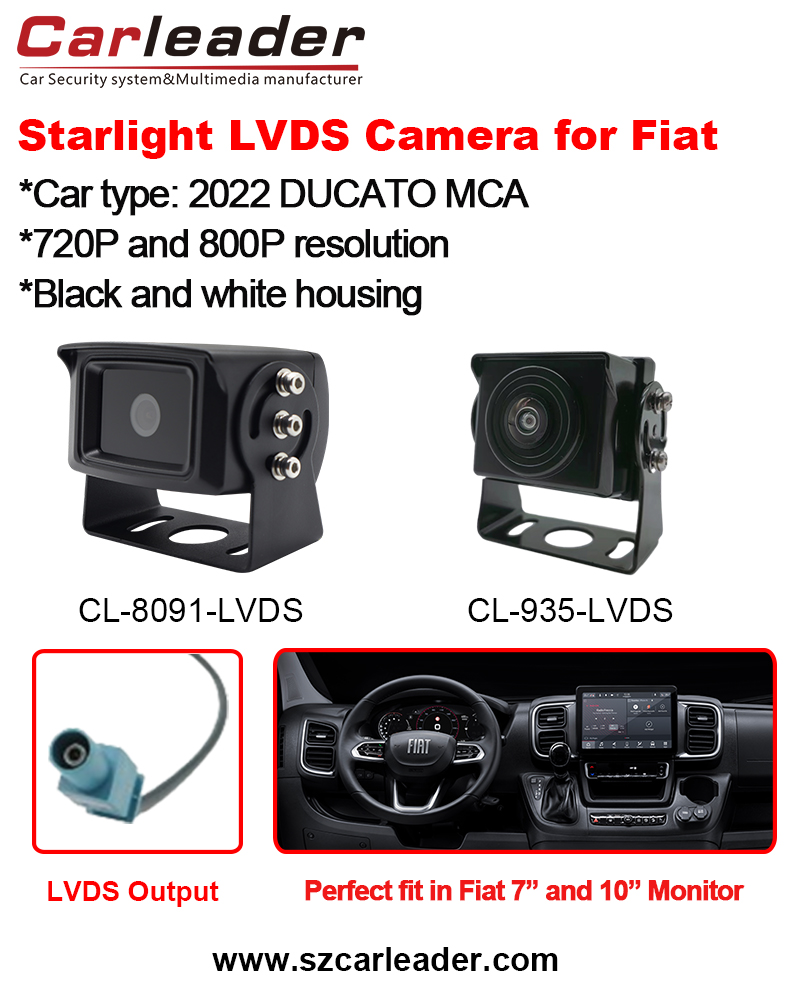 Kamera za vzvratno vožnjo Carleader LVDS, primerna za Fiat Ducato