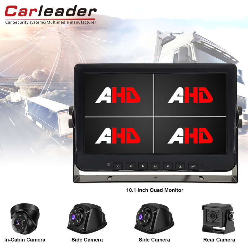 Nadgradite izkušnjo spremljanja z 10,1-palčnim vhodom 4AV 4AV vhodi Quad View AHD Monitor in komplet kamer