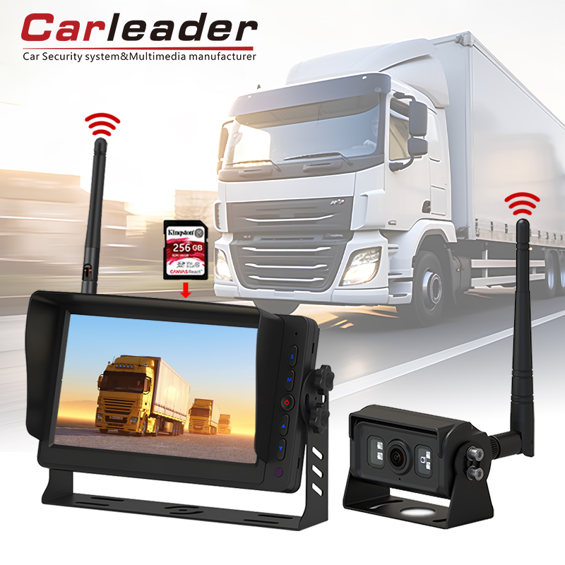 Carleader 7-palčni DVR snemanje 2.4GHz Digitalni sistem za spremljanje brezžičnega brezžičnega sistema ----