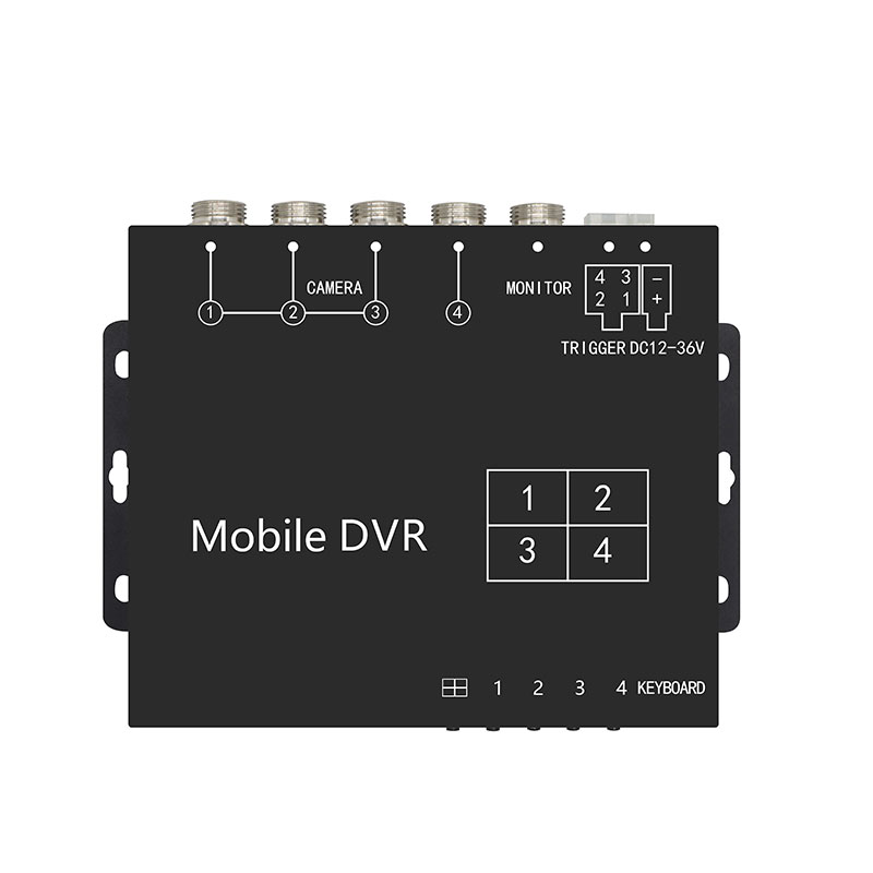 4CH AHD DVR za vozila s 512 GB snemanja in razdeljenim pogledom z več kamerami