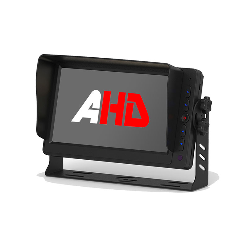 7-palčni AHD monitor za vozila s 5 osvetljenimi gumbi in dvojnimi video vhodi