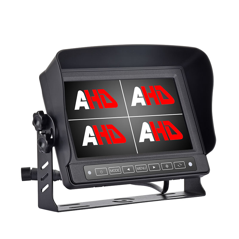 7-palčni vodotesni avtomobilski monitor Quad AHD z gumbom na dotik