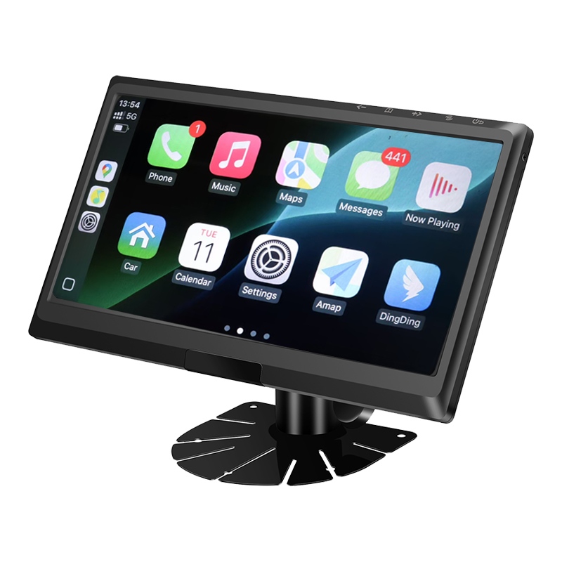 9-palčni monitor vozila z vhodnim signalom IPS AHD podpira multimedijo CarPlay